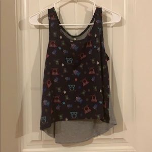 Navy blue, owl, tank top